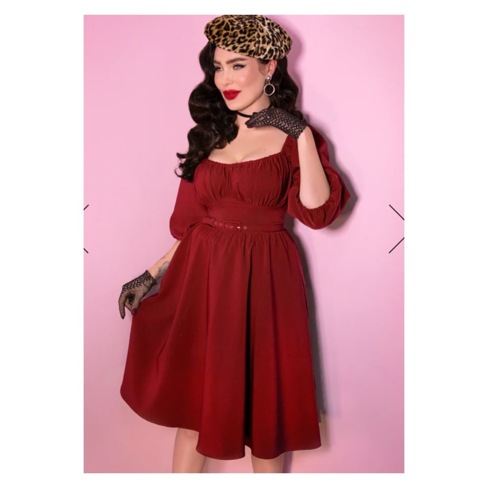 VACATION DRESS IN RUBY RED - VIXEN BY MICHELINE PITT